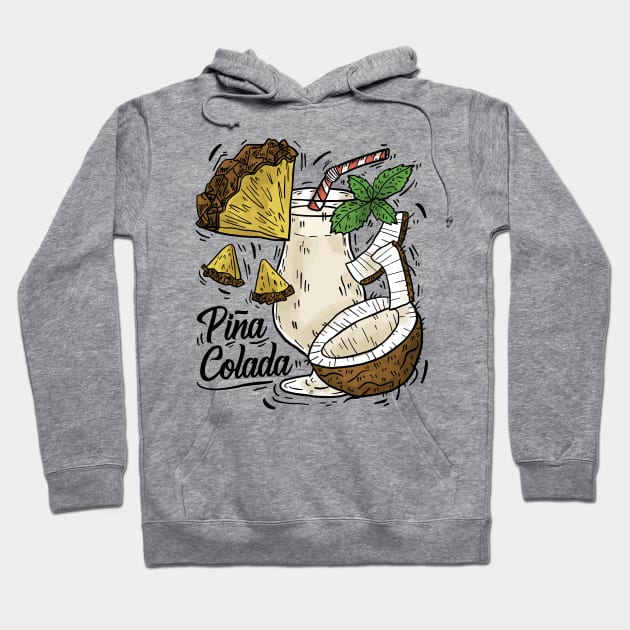 Pina Colada Cocktail Classic Hoodie by voidea